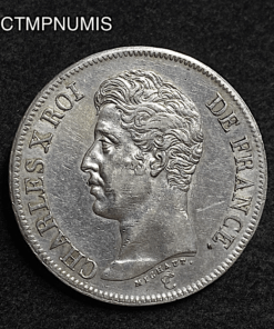 ,MONNAIE,5,FRANCS,CHARLES,X,1826,H,LA,ROCHELLE,