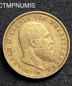 ,MONNAIE,WURTTEMBERG,20,MARK,OR,1897,