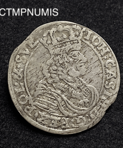 ,MONNAIE,POLOGNE,6,GROS,JEAN,CASIMIR,1661,TT,