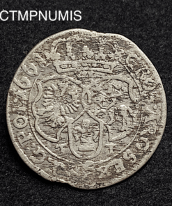 ,MONNAIE,POLOGNE,6,GROS,JEAN,CASIMIR,1661,TT,