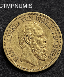 ,MONNAIE,WURTTEMBERG,20,MARK,OR,1873,