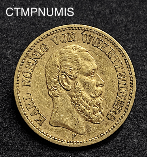 ,MONNAIE,WURTTEMBERG,20,MARK,OR,1873,