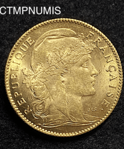 MONNAIE,10,FRANCS,OR,COQ,1914,