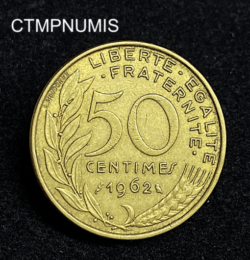 ,MONNAIE,50,CENTIMES,1962,4,PLIS,