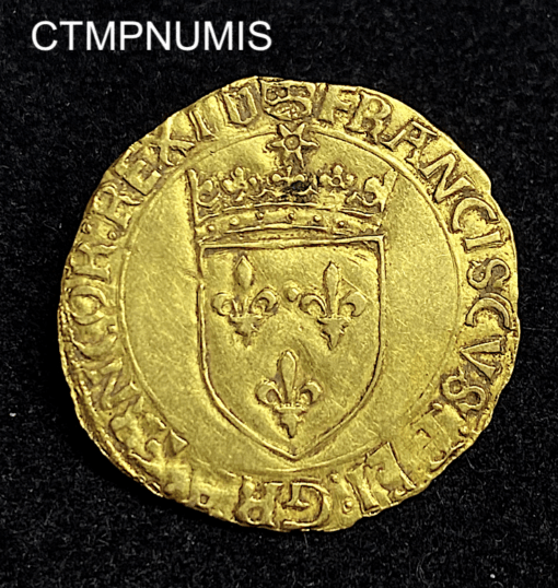 ,MONNAIE,ECU,OR,SOLEIL,FRANCOIS,I°,VILLEFRANCHE,ROUERGUR,