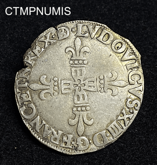 ,MONNAIE,ROYALE,LOUIS,XIII,1/4,ECU,1628,BEARN,PAU,