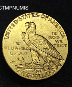 ,MONNAIE,ETATS,UNIS,5,DOLLAR,OR,INDIEN,1908,