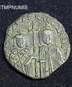,MONNAIE,BYSANTINE,BRONZE,CONSTANTIN,VII,ZOE,