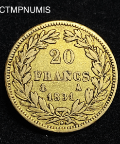 ,MONNAIE,20,FRANCS,OR,LOUIS,PHILIPPE,1831,