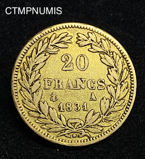 ,MONNAIE,20,FRANCS,OR,LOUIS,PHILIPPE,1831,