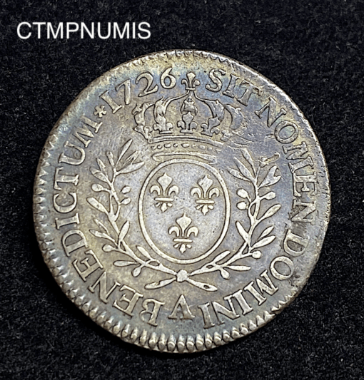 ,MONNAIE,LOUIS,XV,1/5,ECU,1726,