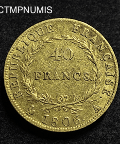 ,MONNAIE,40,FRANCS,OR,NAPOLEON,1806,