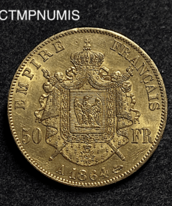 ,MONNAIE,50,FRANCS,OR,NAPOLEON,1864,