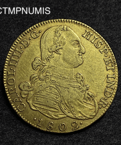 ,MONNAIE,8,ESCUDOS,OR,COLOMBIE,1802,SANTA,FE,