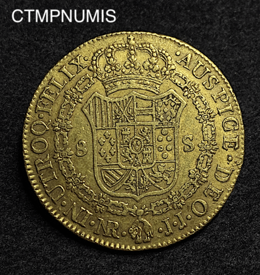 ,MONNAIE,8,ESCUDOS,OR,COLOMBIE,1802,SANTA,FE,