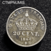 ,MONNAIE,20,CENTIMES,NAPOLEON,1866,BB,STRASBOURG,