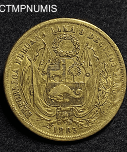 ,MONNAIE,PEROU,20,SOLES,OR,1863,