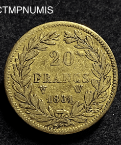 ,MONNAIE,20,FRANCS,OR,1831,W,LILLE,