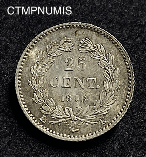,MONNAIE,25,CENTIMES,LOUIS,PHILIPPE,1846,K,BORDEAUX,