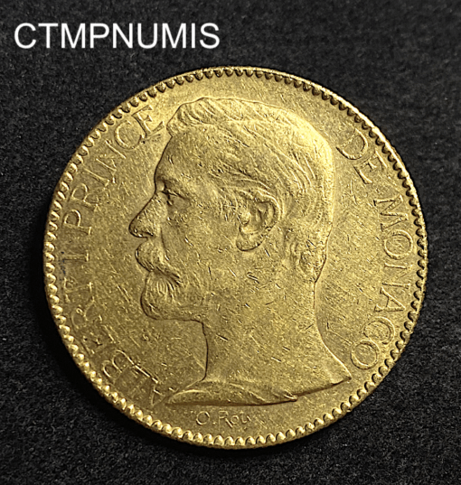 ,MONNAIE,MONACO,100,FRANCS,OR,ALBERT,1891,