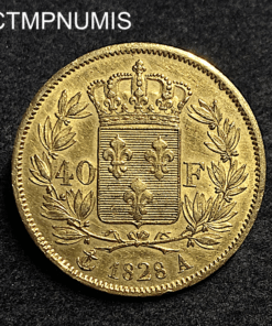 ,MONNAIE,40,FRANCS,OR,CHARLES,X,1828,