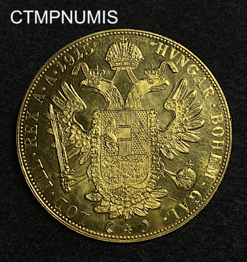 ,MONNAIE,AUTRICHE,4,DUCATS,OR,1915,