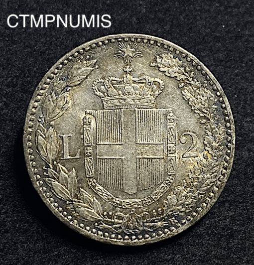 ,MONNAIE,ITALIE,2,LIRE,ARGENT,1897,