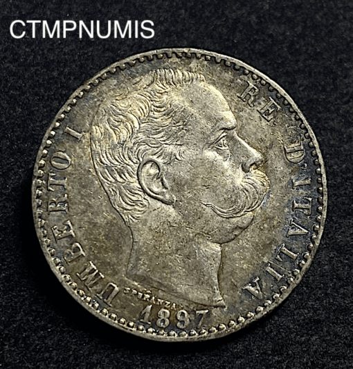 ,MONNAIE,ITALIE,2,LIRE,ARGENT,1897,