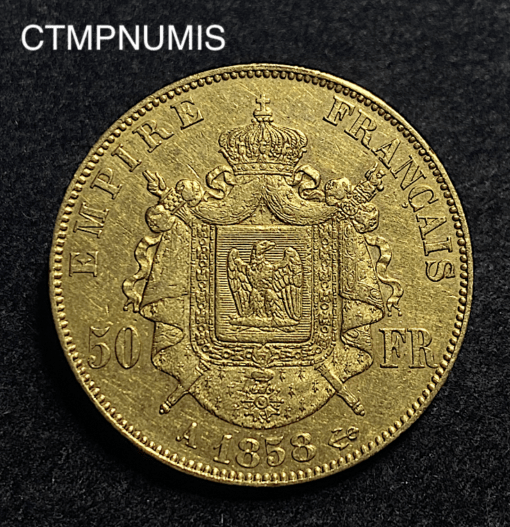 ,MONNAIE,50,FRANCS,OR,NAPOLEON,1858,
