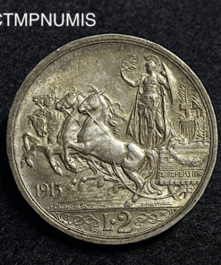 ,MONNAIE,ITALIE,2,LIRE,ARGENT,1915,