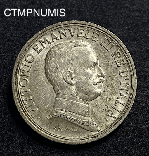 ,MONNAIE,ITALIE,2,LIRE,ARGENT,1915,