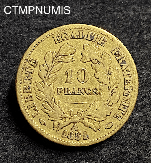 ,MONNAIE,10,FRANCS,OR,CERES,1851,