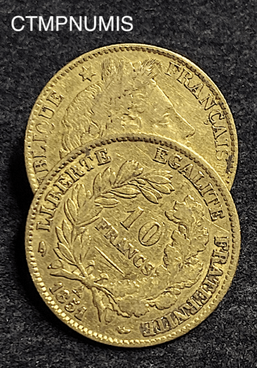 ,MONNAIE,10,FRANCS,OR,CERES,1851,