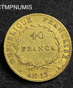 ,MONNAIE,40,FRANCS,OR,NAPOLEON,AN,13,
