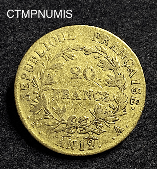 ,20,FRANCS,OR,NAPOLEON,EMPEREUR,AN,12