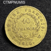 ,MONNAIE,40,FRANCS,OR,NAPOLEON,1810,W,LILLE,