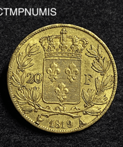 ,MONNAIE,20,FRANCS,OR,LOUIS,XVIII,1819,