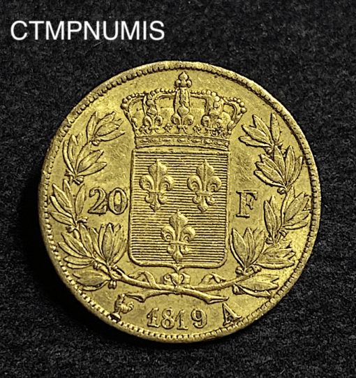 ,MONNAIE,20,FRANCS,OR,LOUIS,XVIII,1819,