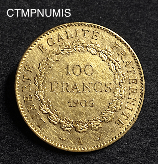 ,MONNAIE,100,FRANCS,OR,GENIE,1906,