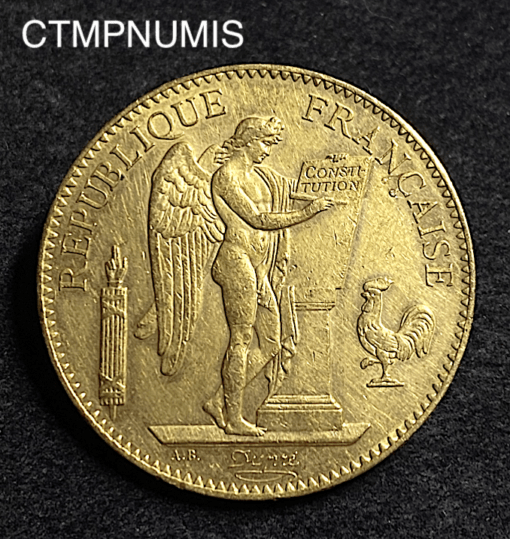 ,MONNAIE,100,FRANCS,OR,GENIE,1906,