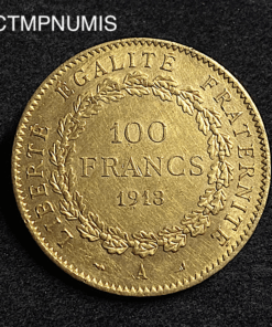 ,MONNAIE,100,FRANCS,OR,GENIE,1913,