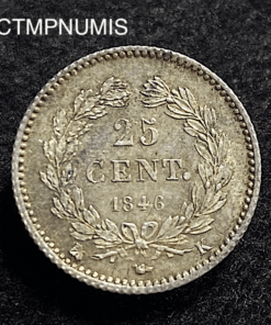 ,MONNAIE,25,CENTIMES,ARGENT,LOUIS,PHILIPPE,1846,K,BORDEAUX,