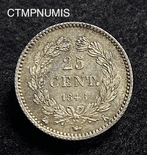 ,MONNAIE,25,CENTIMES,ARGENT,LOUIS,PHILIPPE,1846,K,BORDEAUX,