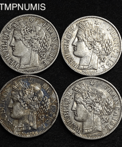 ,MONNAIE,2,FRANCS,ARGENT,CERES,1881,87,94,95,LOT,