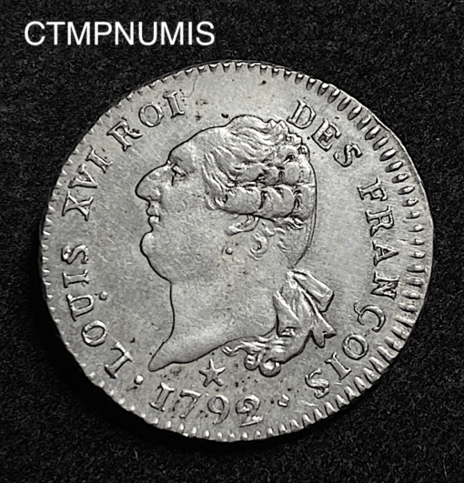 ,MONNAIE,30,SOLS,ARGENT,LOUIS,XVI,1792,W,LILLE,