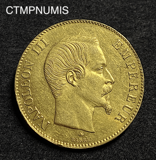 ,MONNAIE,100,FRANCS,OR,NAPOLEON,III,1858,BB,STRASBOURG,