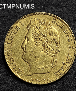,MONNAIE,20,FRANCS,OR,LOUIS,PHILIPPE,I°,1834,