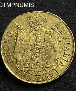 ,MONNAIE,ITALIE,40,LIRE,OR,NAPOLEON,1808,MILAN,