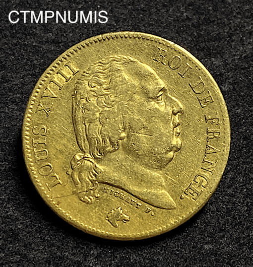 ,MONNAIE, 40,FRANCS,OR,LOUIS,XVIII,1817,