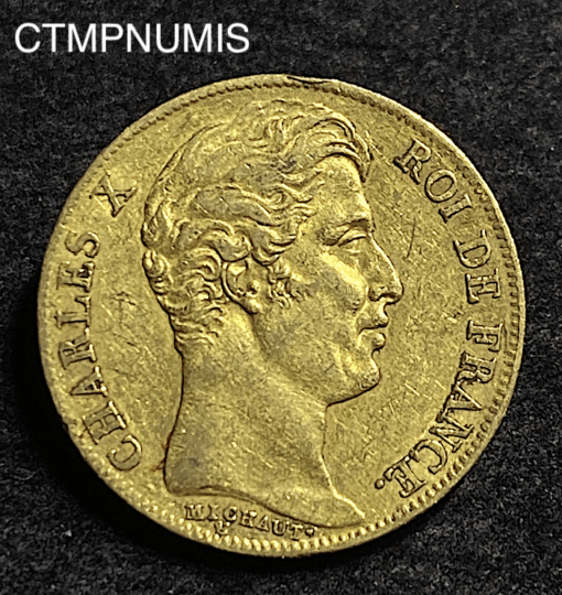 ,MONNAIE,20,FRANCS,OR,CHARLES,X,1825,LILLE,